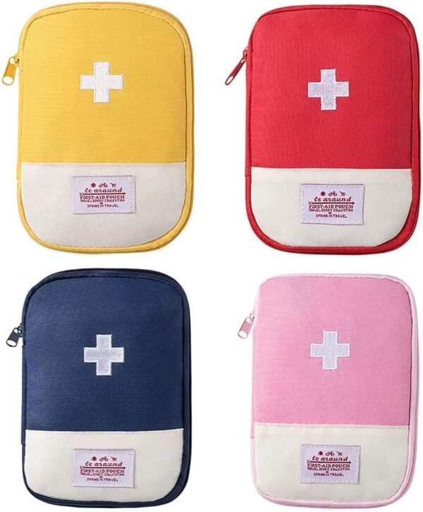 JJLFresheners 4Pcs Empty Travel Mini First Aid Pouch