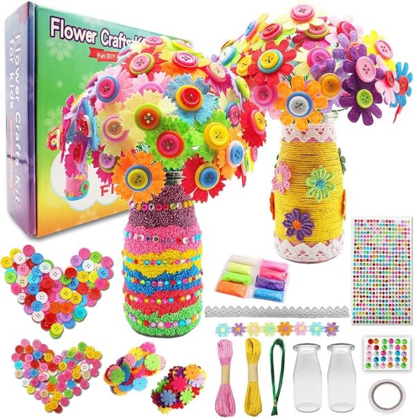 Make Your Own Flower Bouquet with Buttons